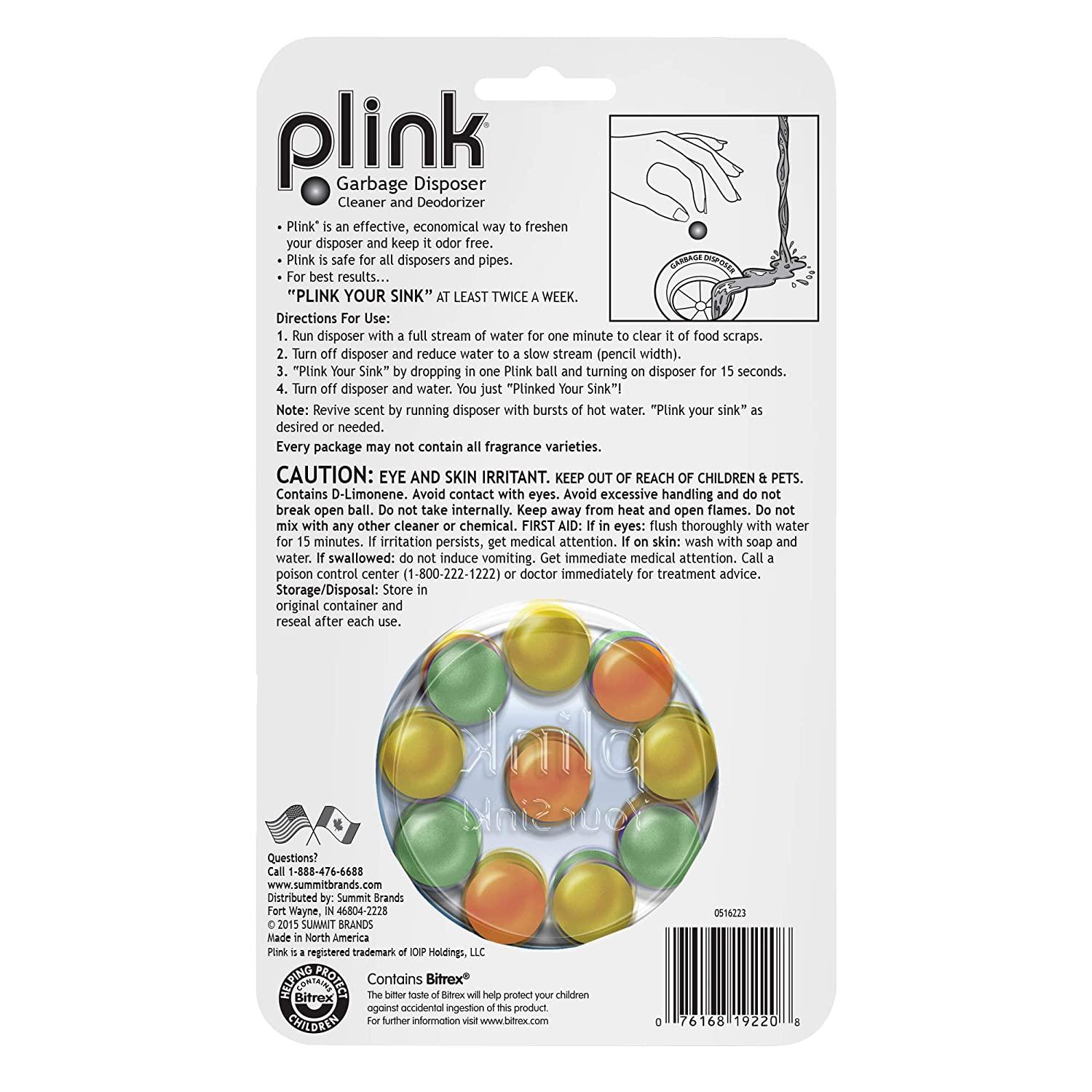 Plink 9013 Garbage Disposal Cleaner and Deodorizer, Variety Pack, 20Count