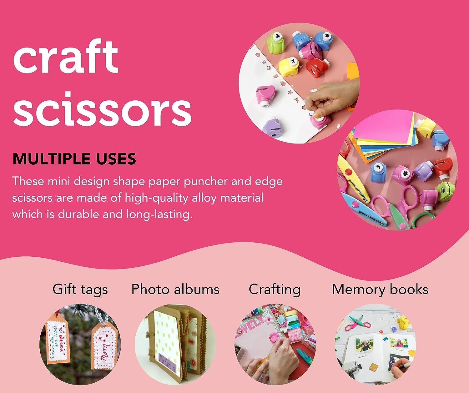 Craft Scissors Decorative Edge, Kids Scissors Scrapbook Scissors with 5  Pattern for Kids Toddler Adults Crafting Scrapbooking Supplies