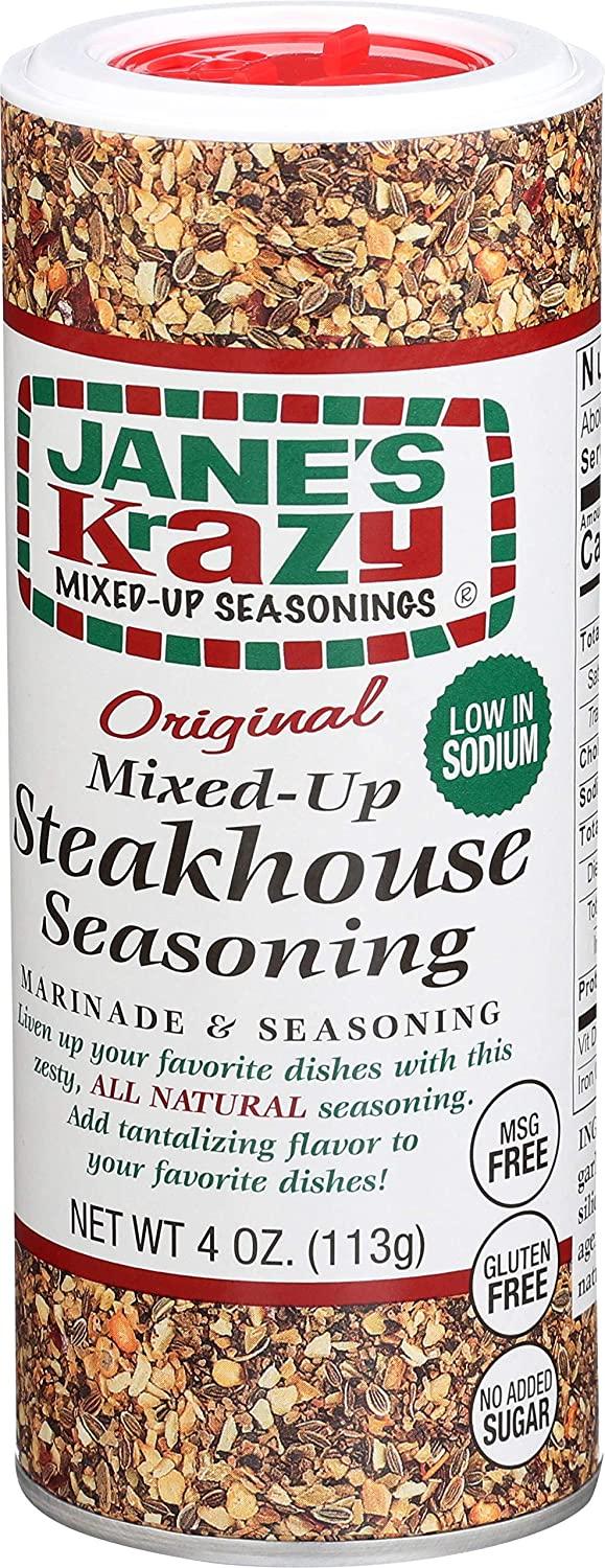 Jane's Krazy Seasonings MixedUp Steakhouse Seasoning 4 oz Pack for