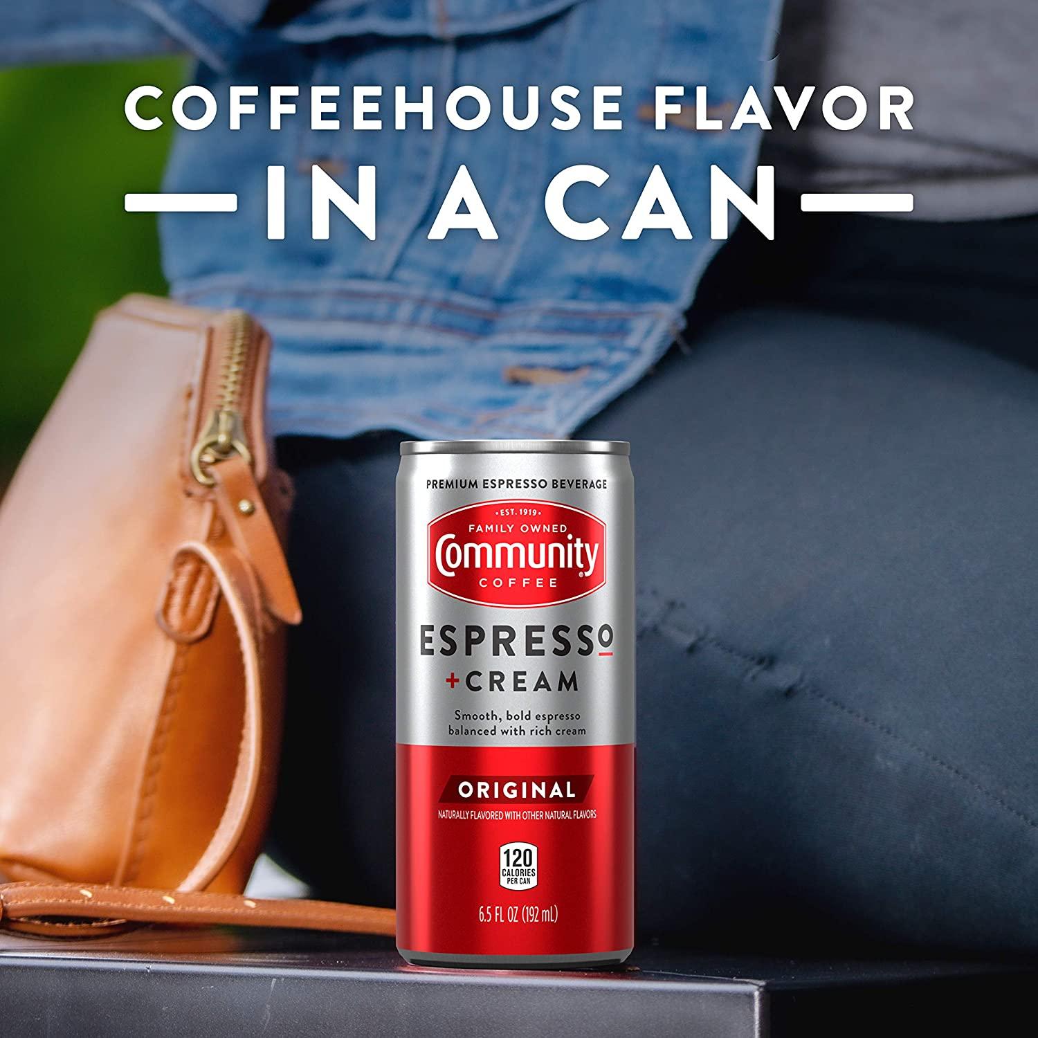 Community Coffee Espresso & Cream ReadytoDrink Can, 6.5 fl oz (Pack