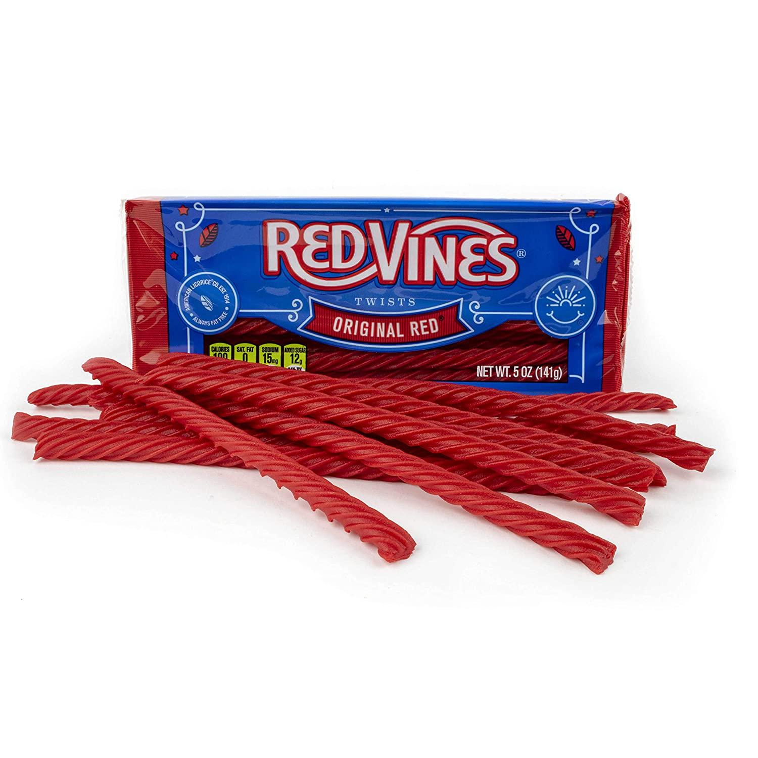 Red Vines Licorice Variety Pack, Red and Grape Flavor, 5oz Trays (6 Pack), Soft & Chewy Candy Twists