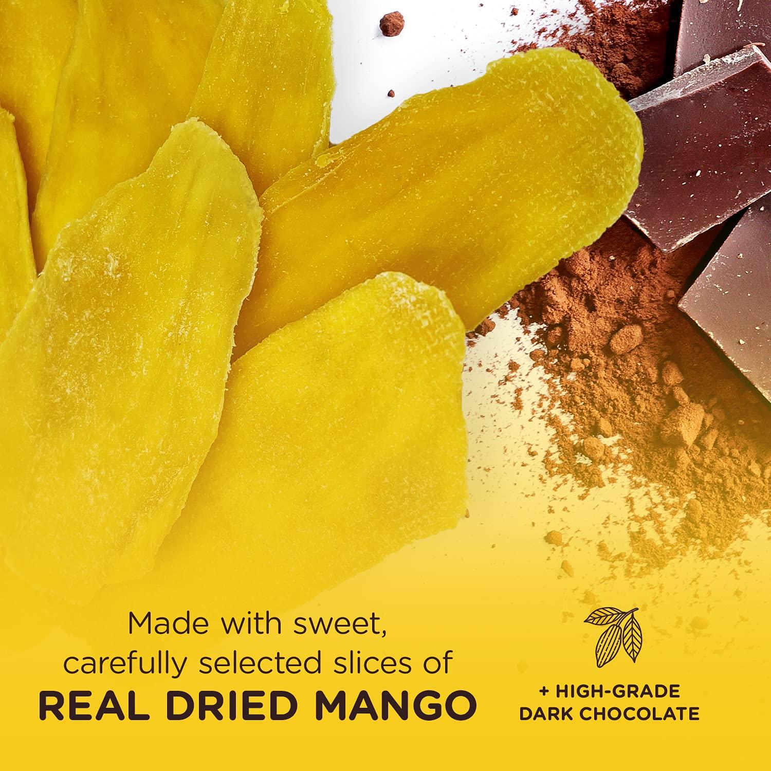 Fuel by Nature Dark Chocolate Covered Dried Mango, Healthy Choco Mango