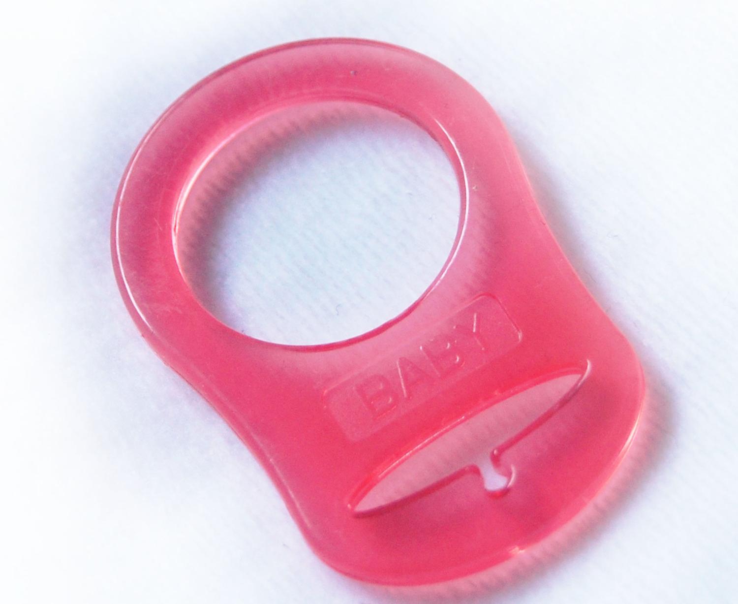 Red Silicone Ring Adapter for Pacifier Chains - Durable & Safe ...