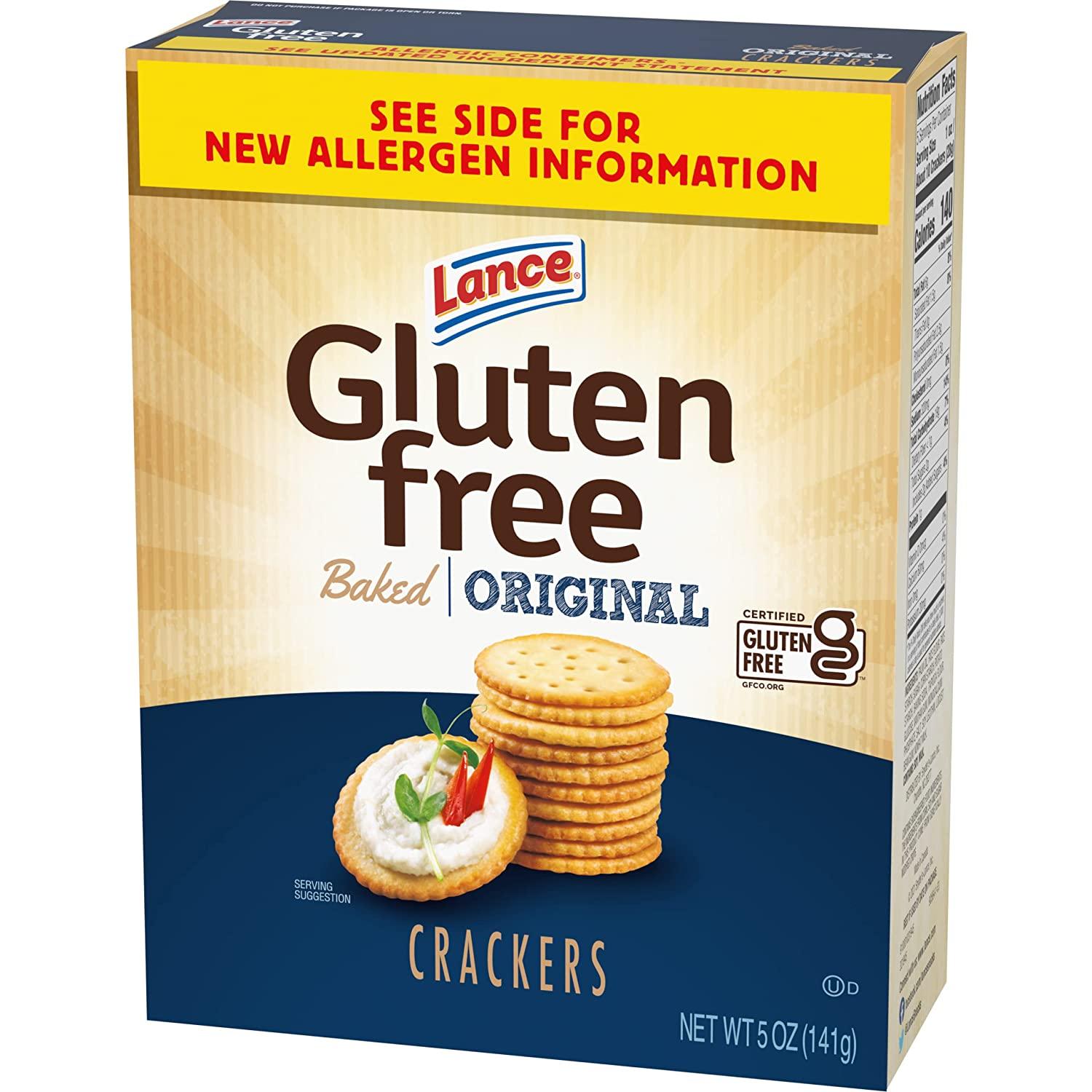 Lance Gluten Free Crackers, Original Baked, 5 Oz Box