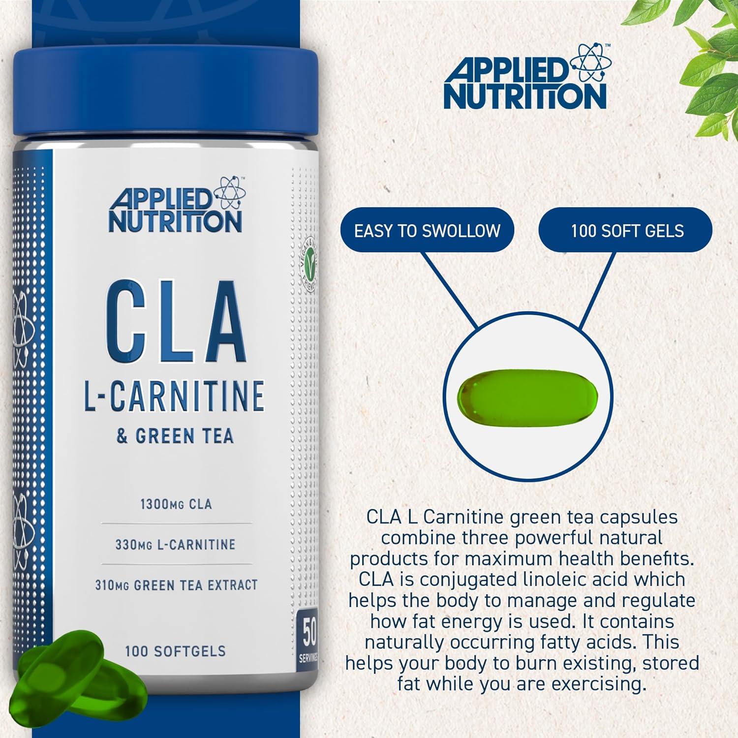 Applied Nutrition CLA L Carnitine & Green Tea Natural Energy From CLA