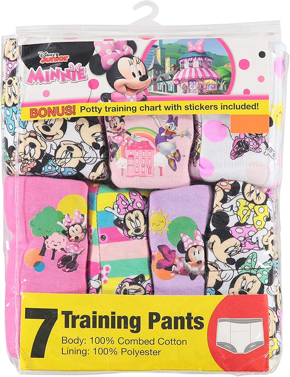 Disney Baby Girls' Minnie Mouse Potty Training Pants Multipack 3T  Minnietraining7pk
