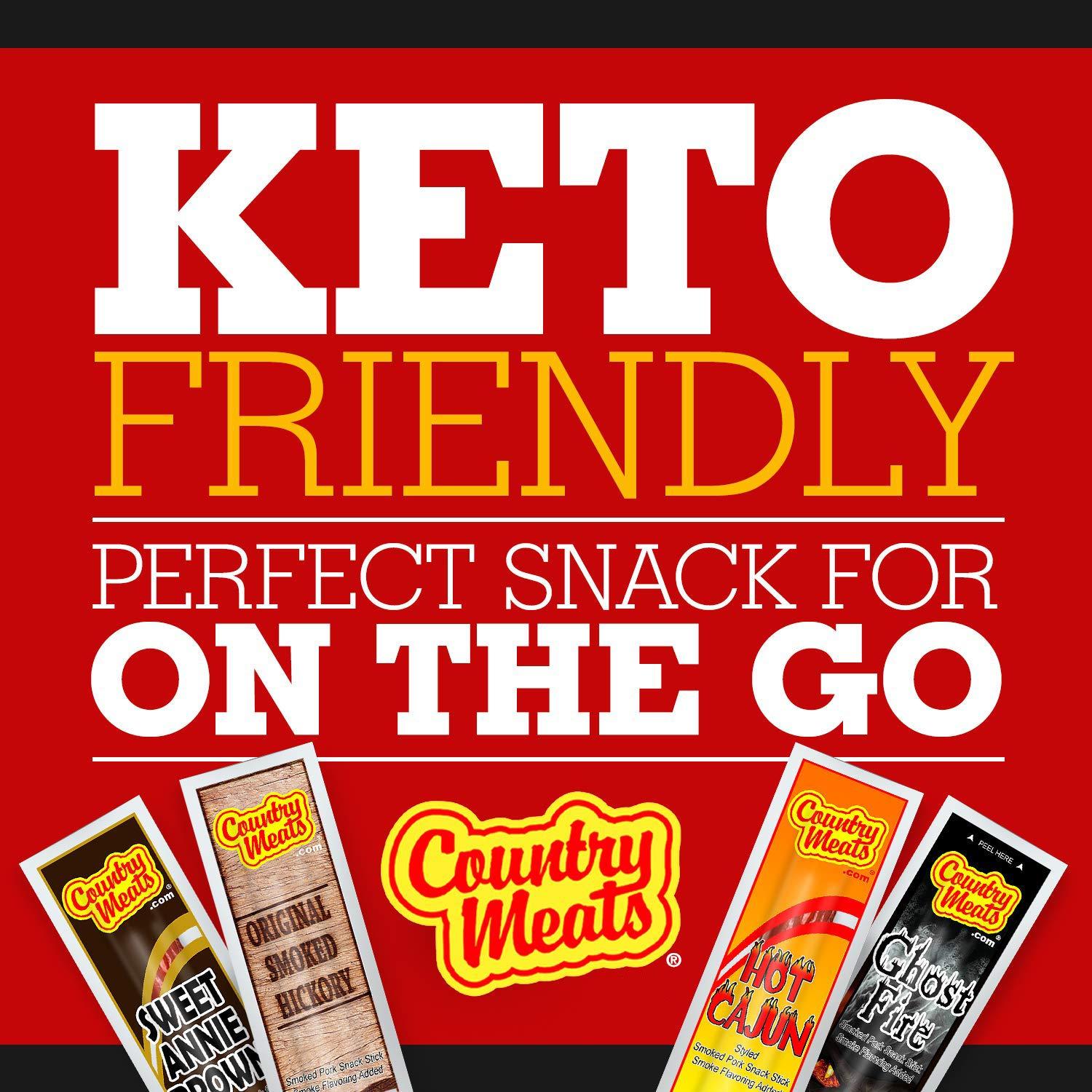 Country Meats, Meat Sticks, 0 Trans Fat, Low Carb, High Protein, Keto