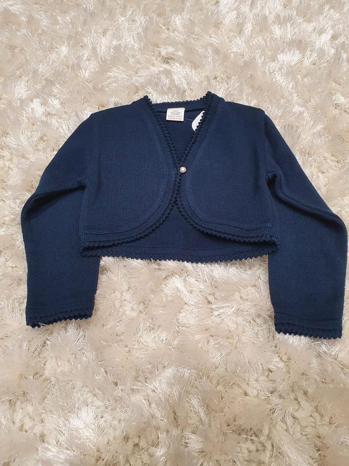 Baby Knitted Cotton Cardigan Cozy Long Sleeve Bolero Shrug for - Main Image