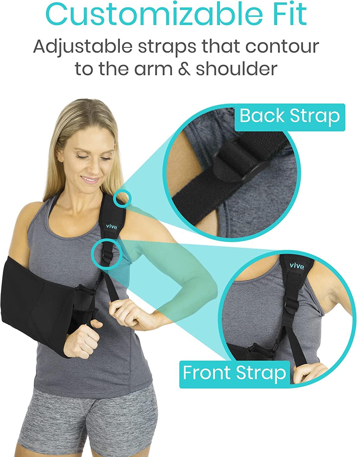 Vive Shoulder Abduction Sling - Immobilizer for Injury Support - Pain Relief Arm