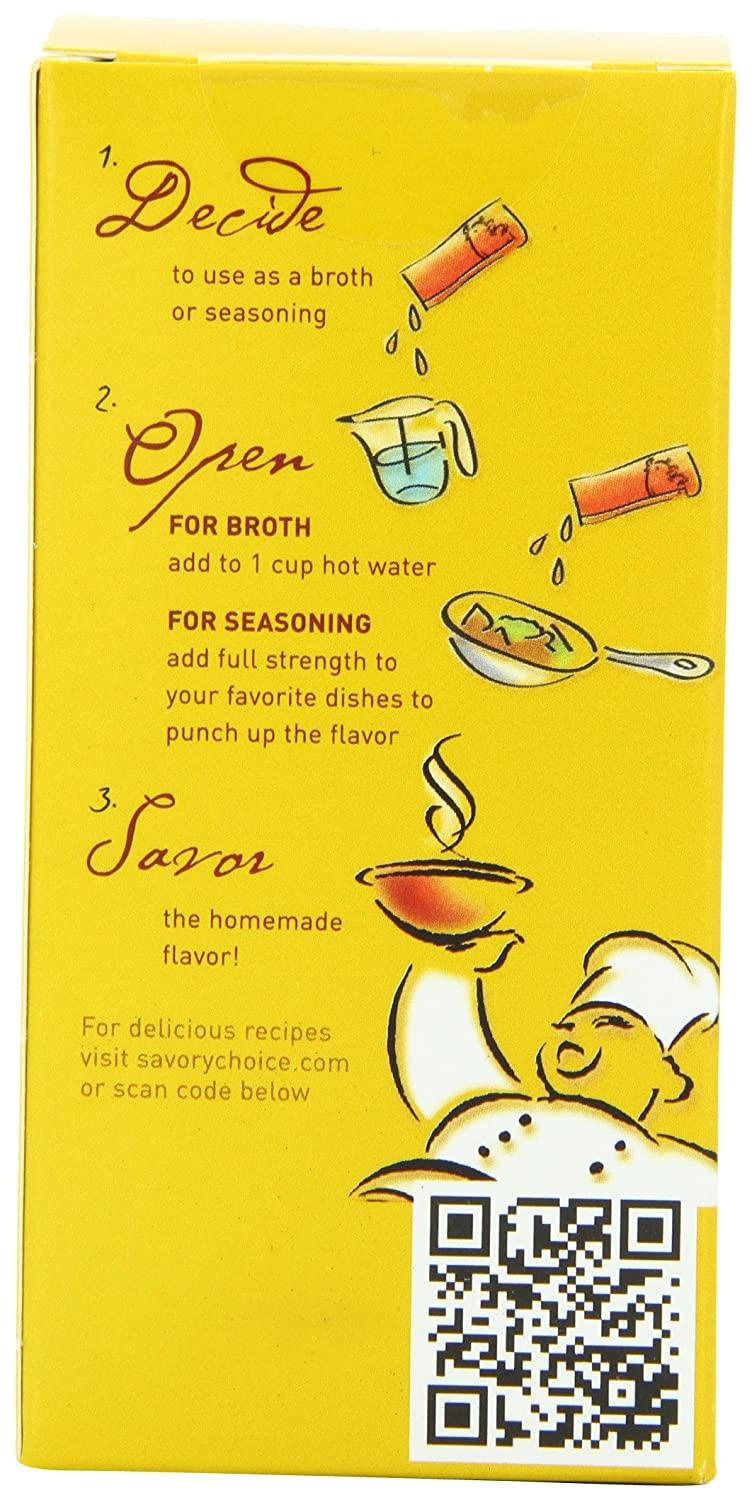 Savory Choice Liquid Beef Broth Concentrate, 5.1Ounce Boxes (Pack of 4)