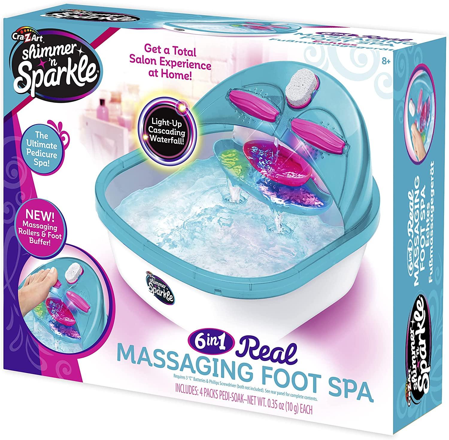 Shimmer n Sparkle 6in1 Kids Massaging Foot Spa Fun and Relaxation for Young Feet