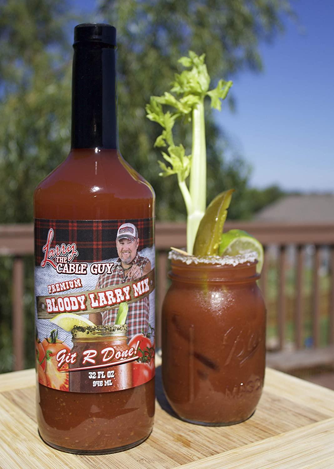Bloody Mary Mix by Larry the Cable Guy, Premium Bloody Larry Mix, 32 oz