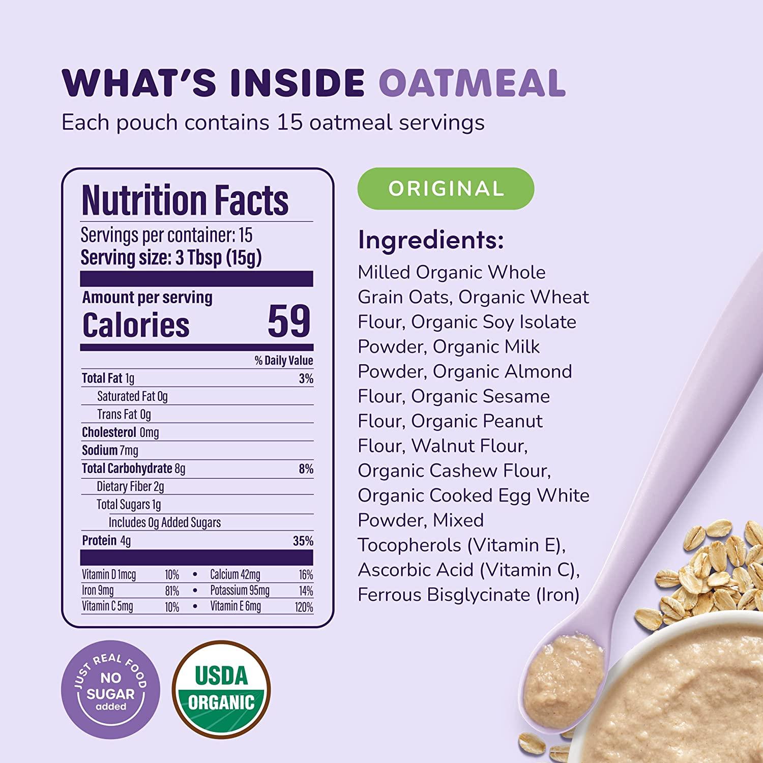 Ready, Set, Food! Organic Baby Oatmeal Cereal | Original Flavor | 15 ...