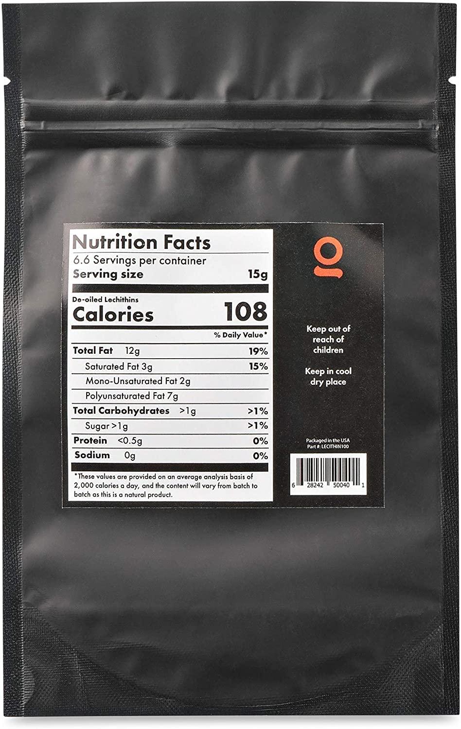 ONGROK Sunflower Lecithin Powder 100g Vegan & NonGMO Edible Binding