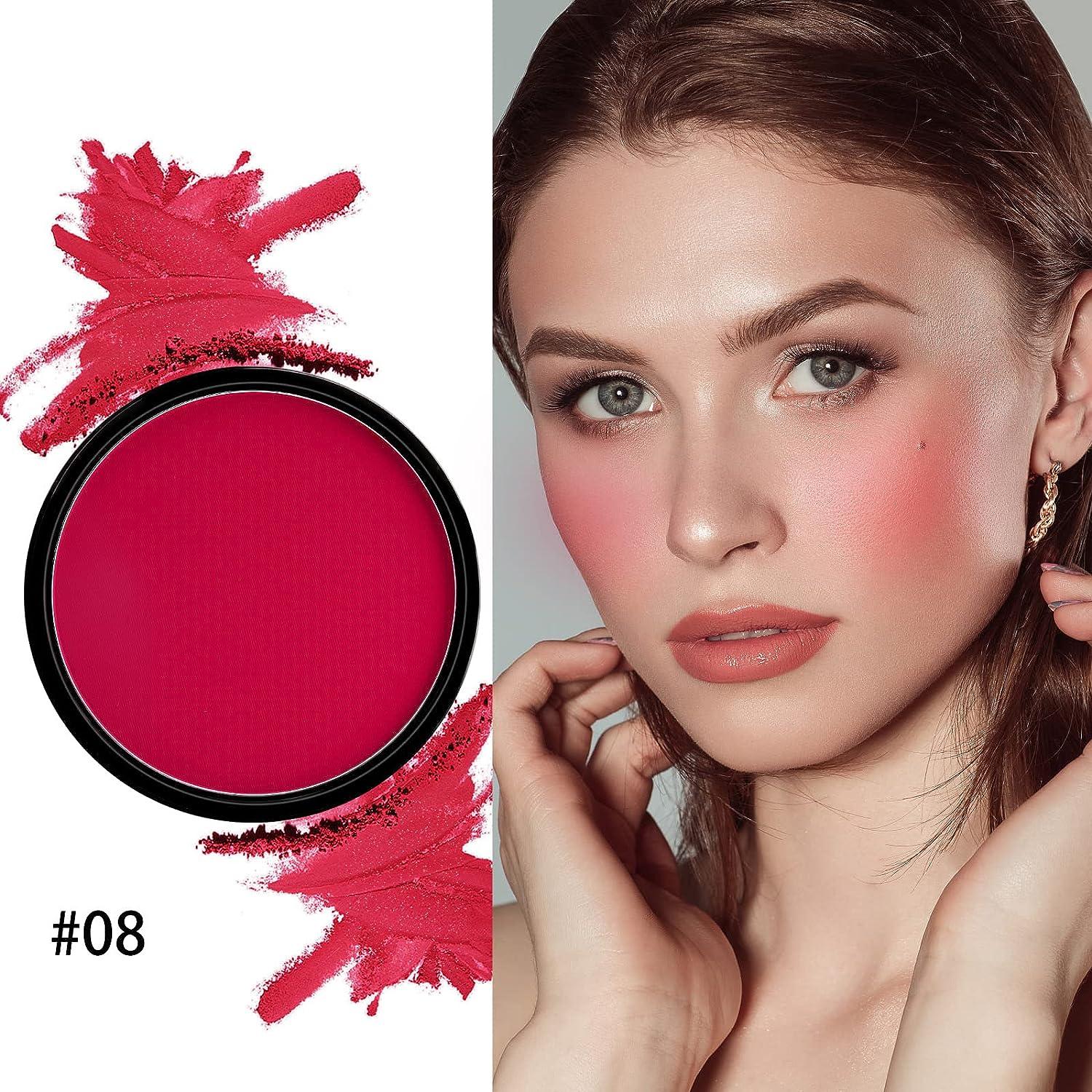 Boobeen Powder Blush Matte Blush Highly Pigmented Beauty Cream Blush Palette for Create A