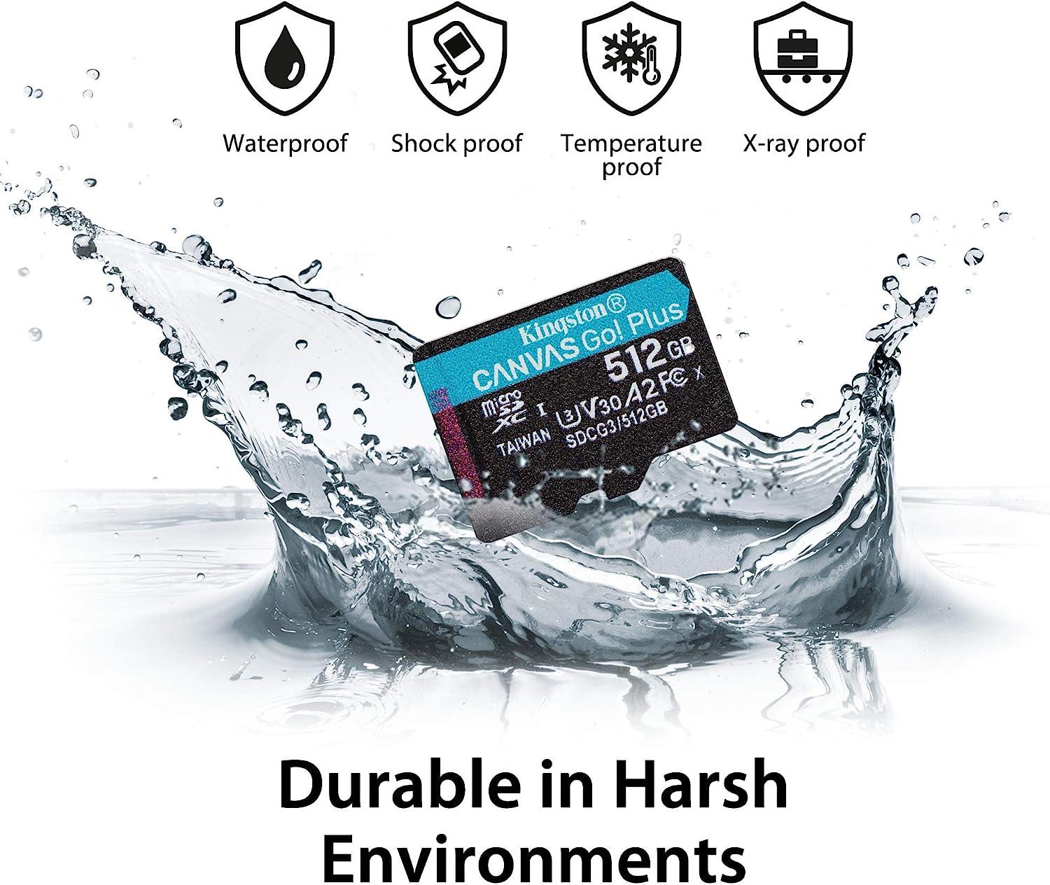 Kingston 256GB microSDXC Canvas Go Plus 170MB/s Read UHS-I C10 U3