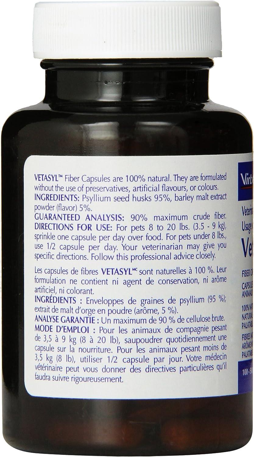 Virbac Vetasyl Fiber Capsules 500 mg 100 ct