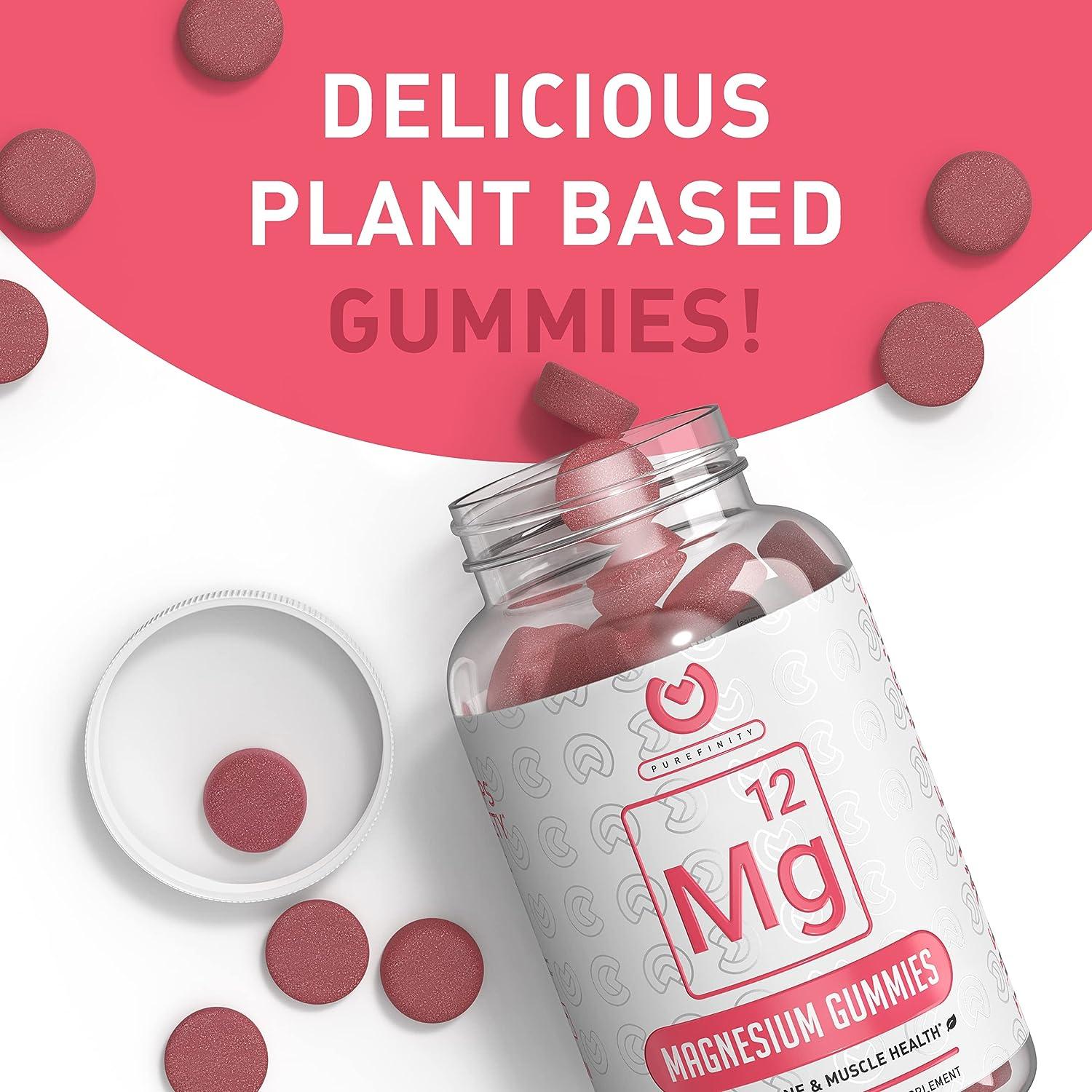 Purefinity Magnesium Gummies 600mg Magnesium Citrate for Stress Relief