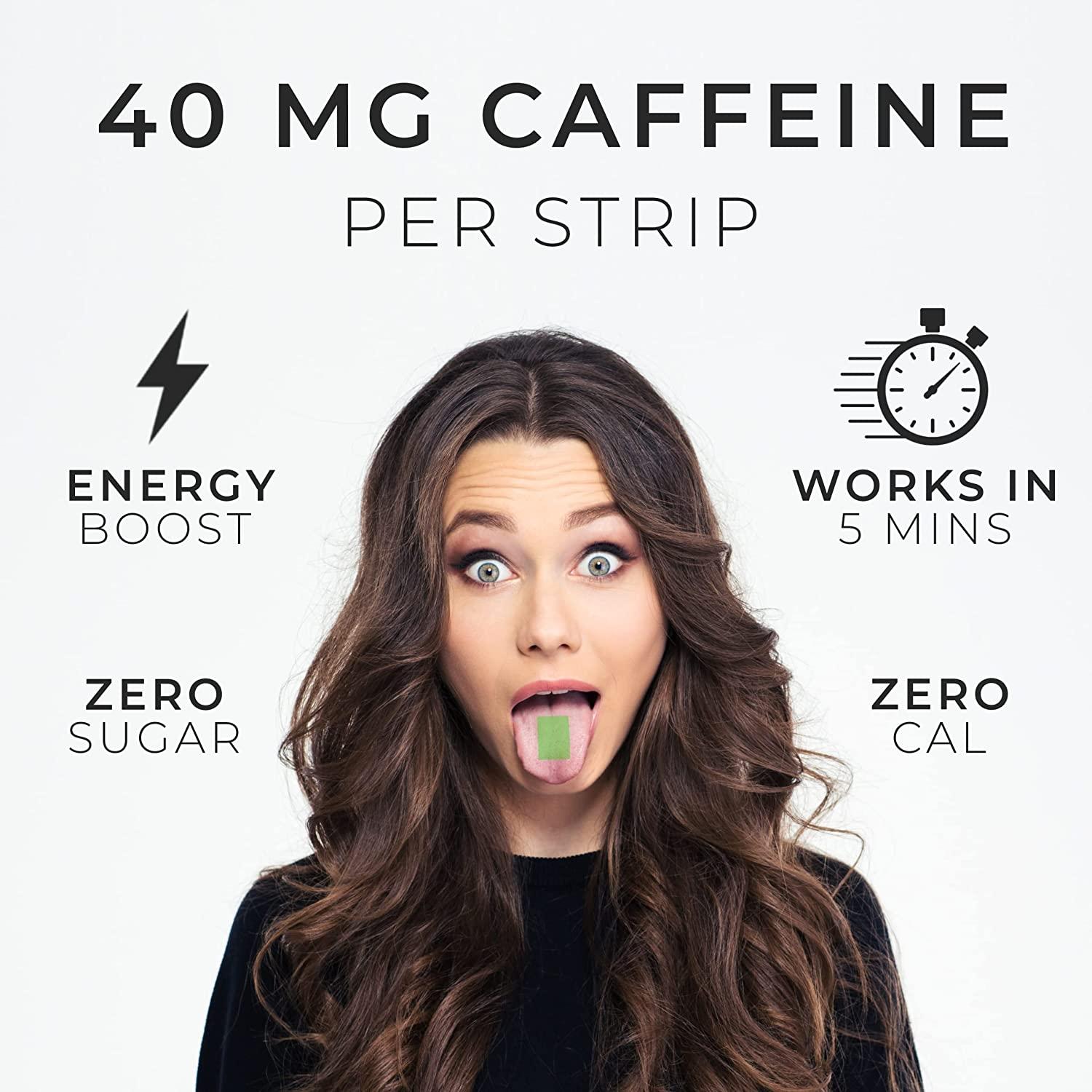 Habit Caffeine Strips 80mg 3 Pack Spearmint 36 Energy Strips