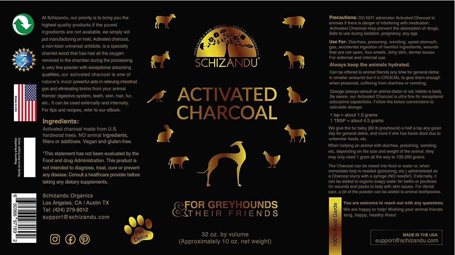 Activated Charcoal Powder for Dogs and All Pets, Livestock. Organic