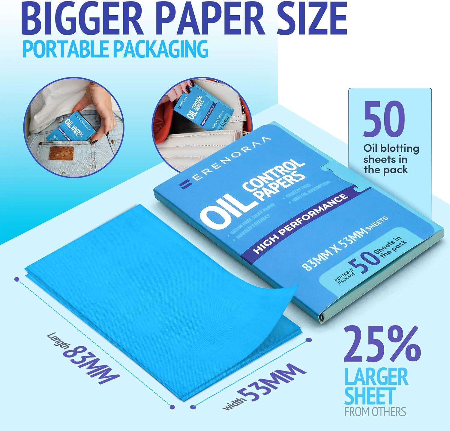 Extra HighPerformance Oil Blotting Sheets for Face 3x50 Sheets