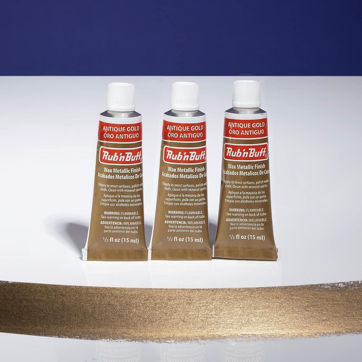 AMACO Rub n Buff Antique Gold 15ml Set - Metallic Finish Gilding Wax ...