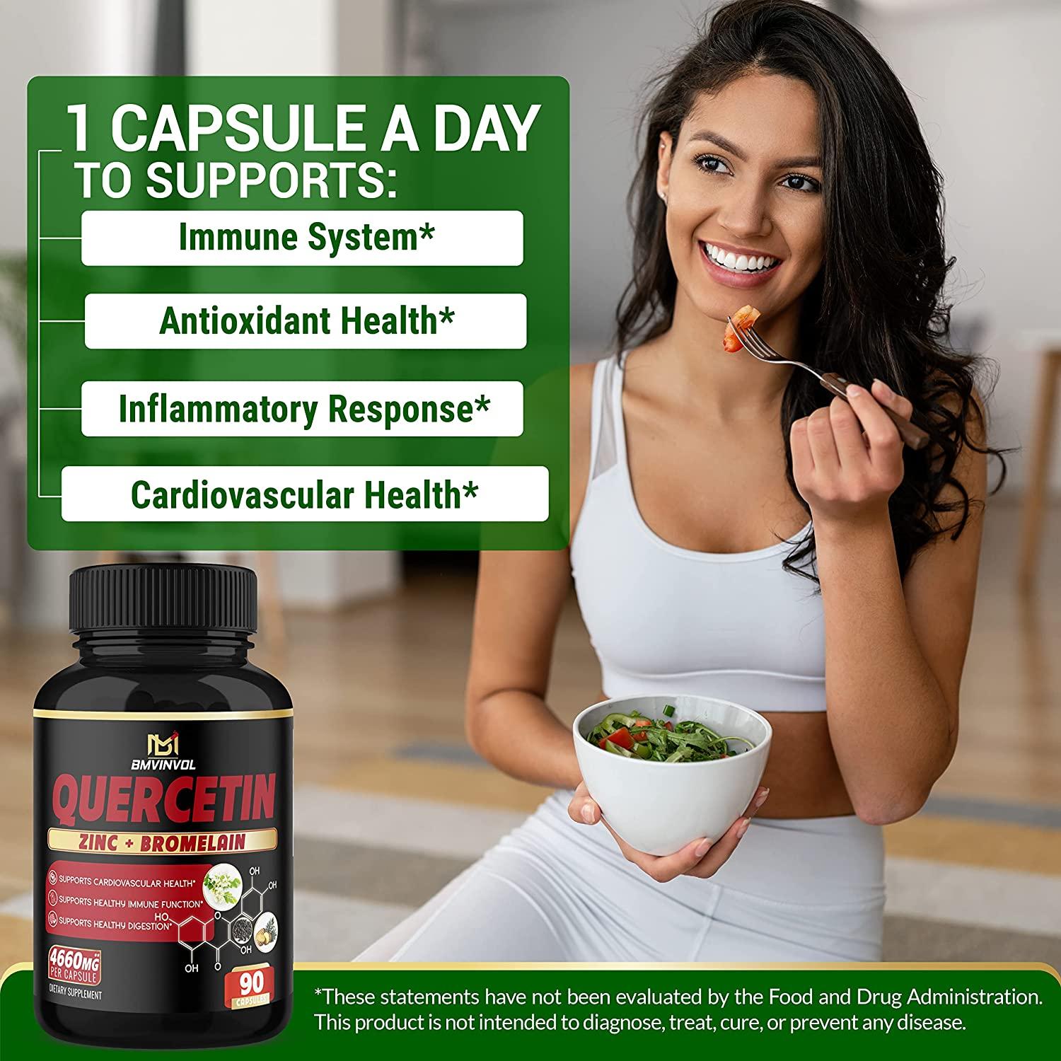 Quercetin Supplement 4660mg with Bromelain & Black Pepper Extract