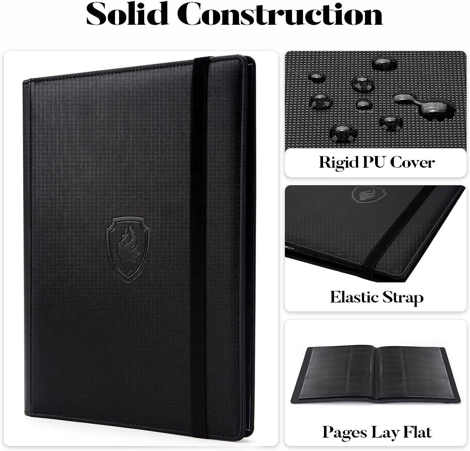 Trading Card Binder 9 Pocket, Fabmaker Card Collection Binder for 360