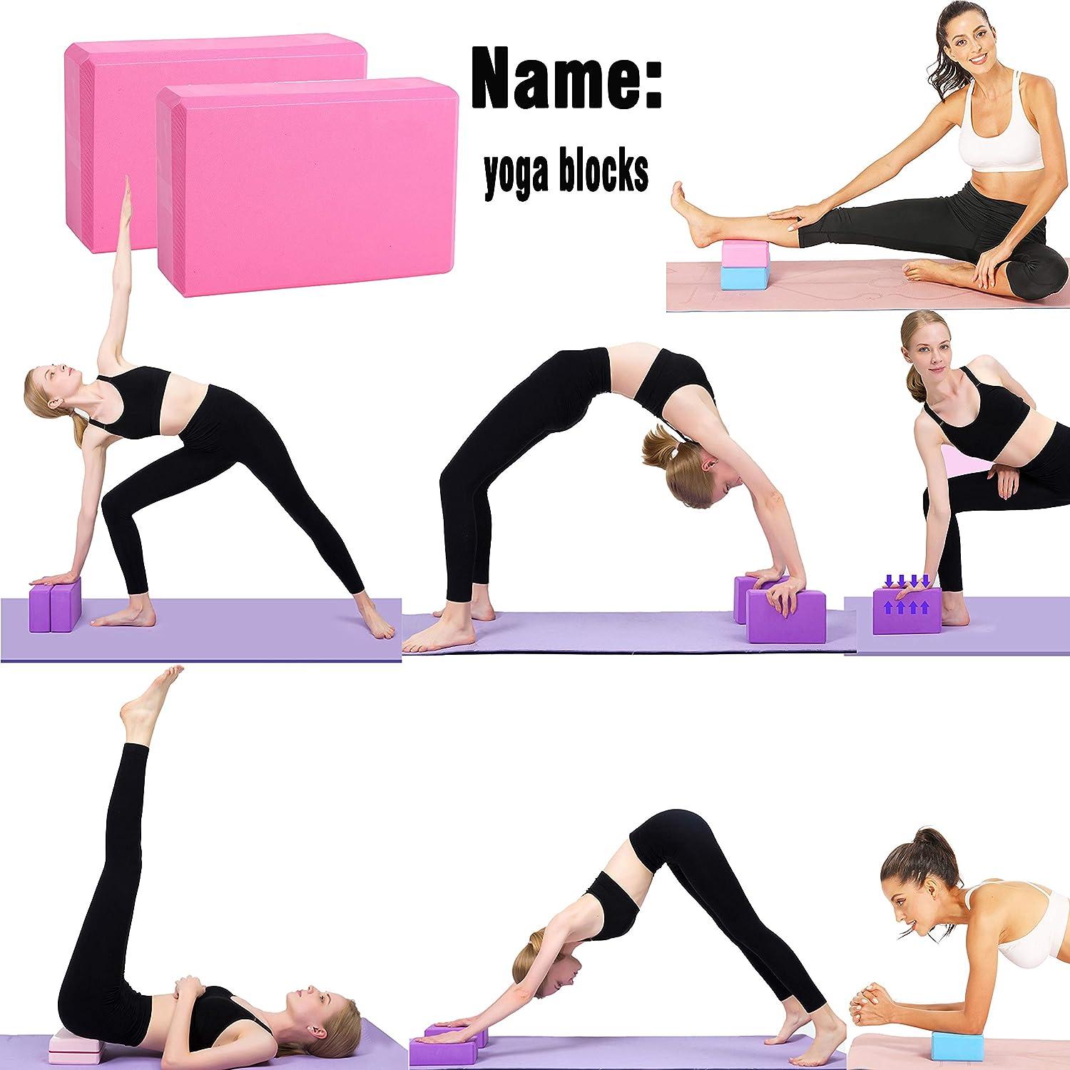 Eastuy Yoga-Blöcke,Weiche unterstützende Yoga-Steine mit rutschfestem -  Yoga-Zubehör für Frauen, für Yoga, allgemeine Fitness, Pilates, Stretching