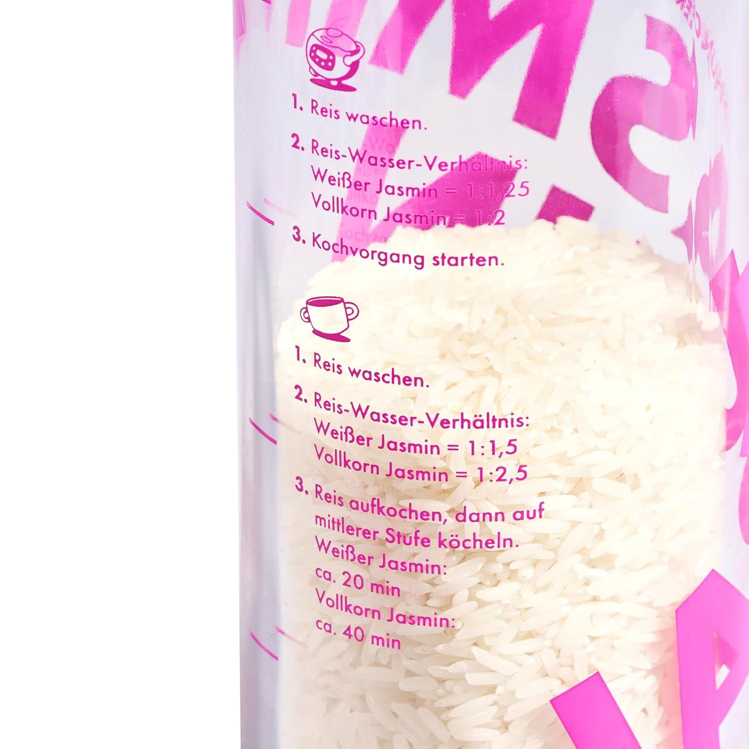 Buy REISHUNGER Organic Jasmine Rice 600g with Storage Jar - Premium ...