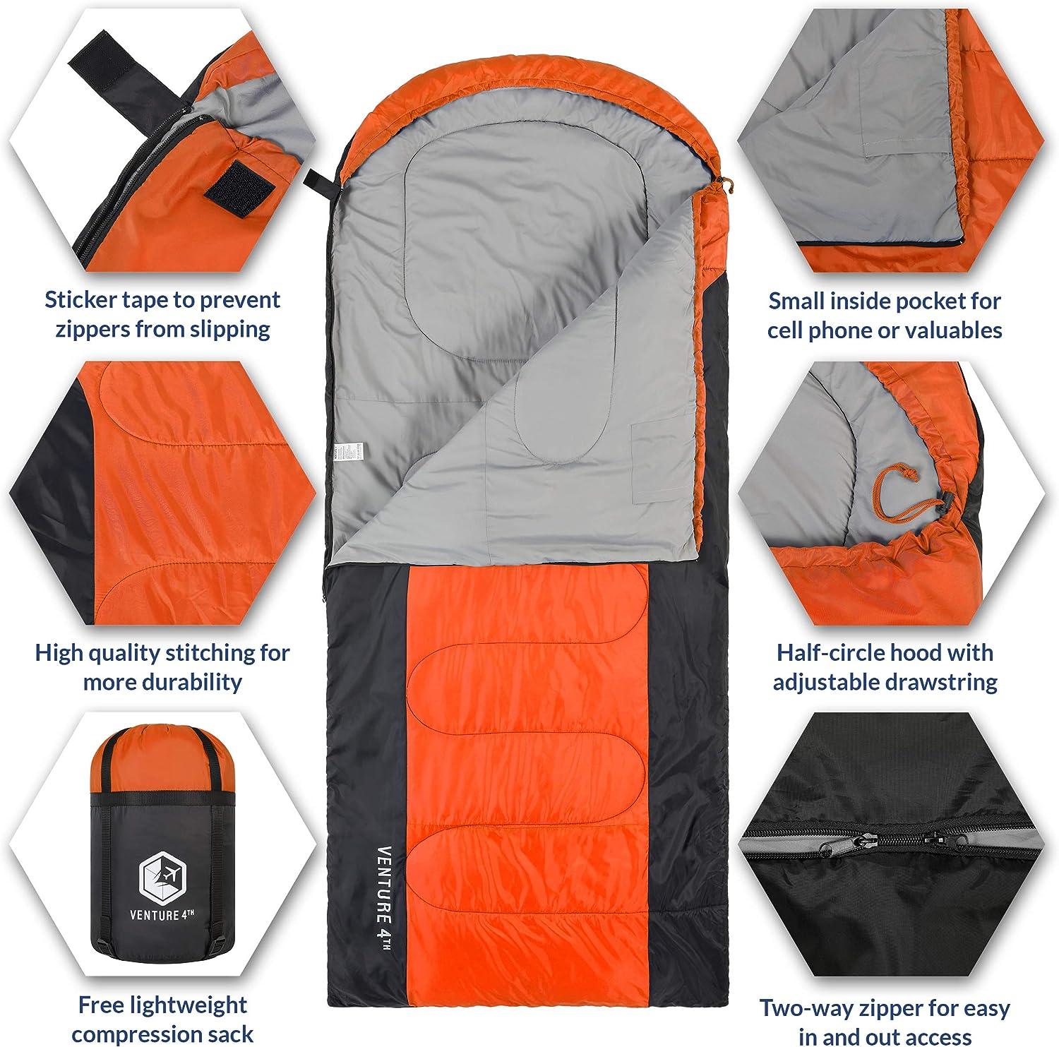VENTURE 4TH Backpacking Sleeping Bag Lightweight Warm Cold