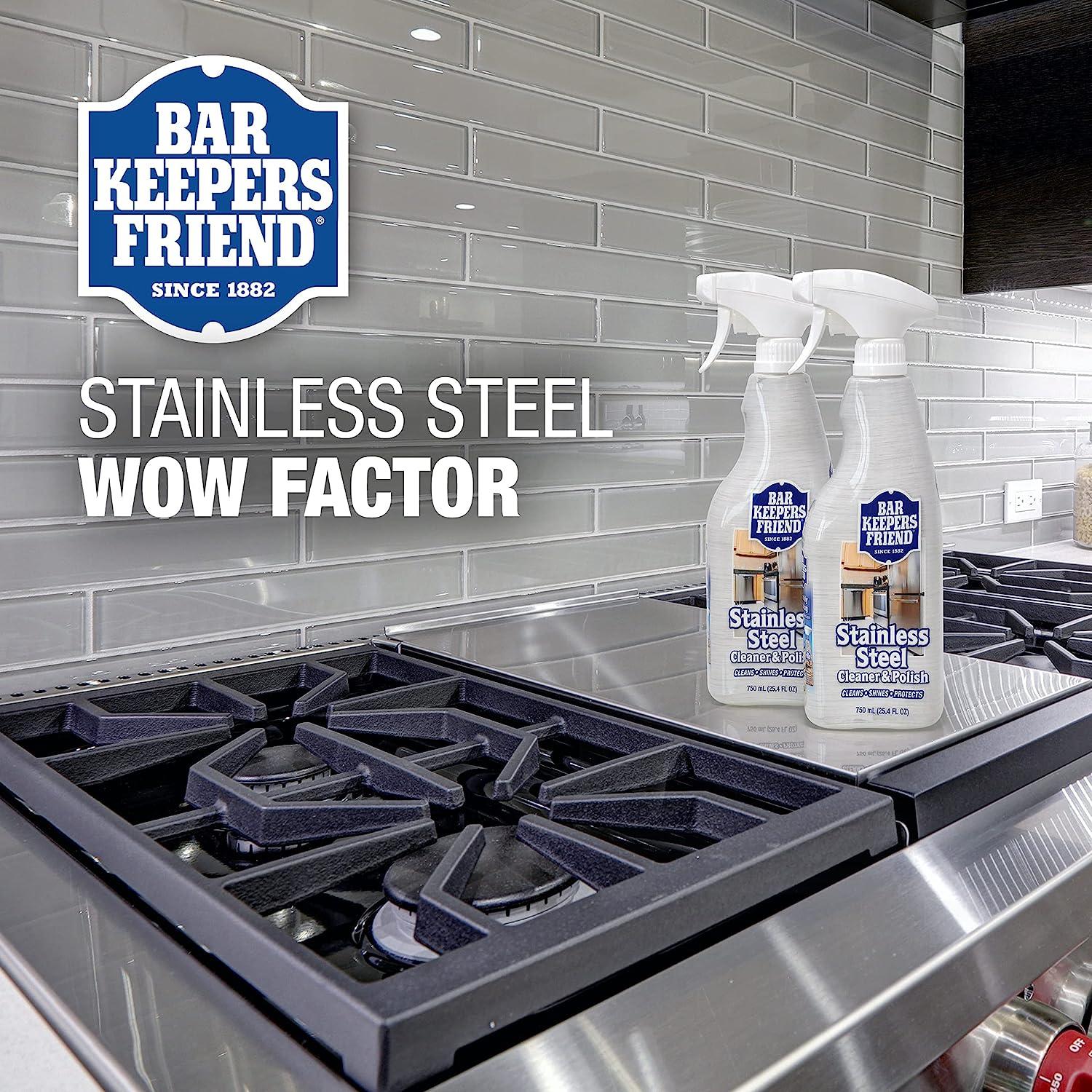 2 Pack) Bar Keepers Friend Soft Cleanser for Stainless Steel