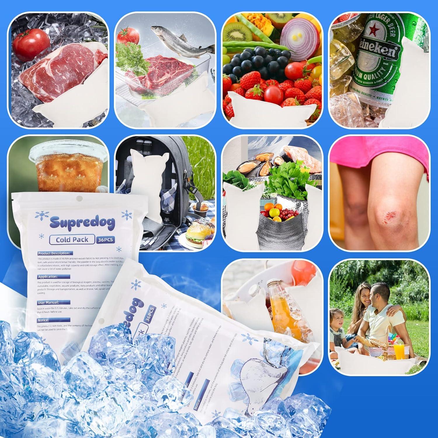 36pc Dry Ice Packs for Shipping Reusable Cold Shipping Packaging for