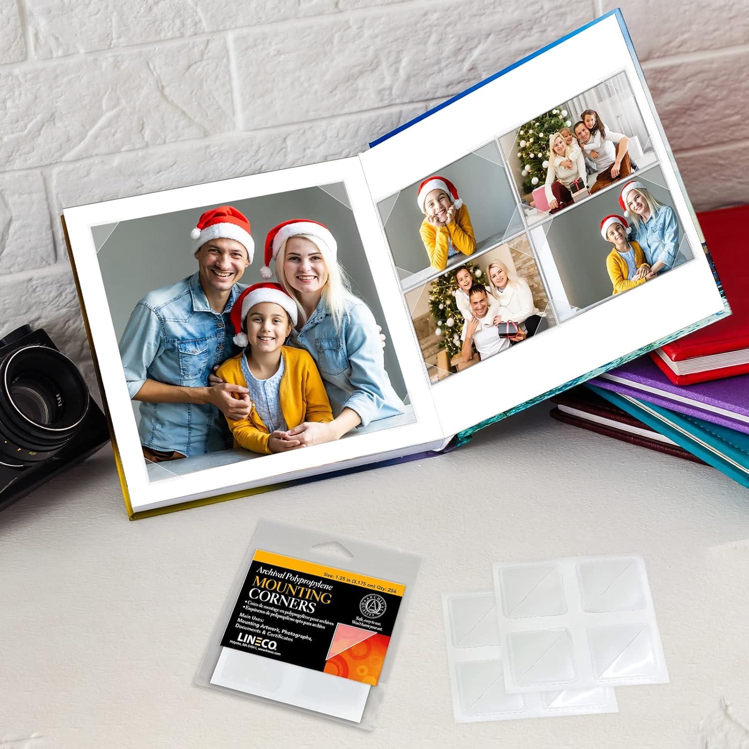 Lineco AcidFree Archival Mounting Corners Photo Corners Self Adhesive