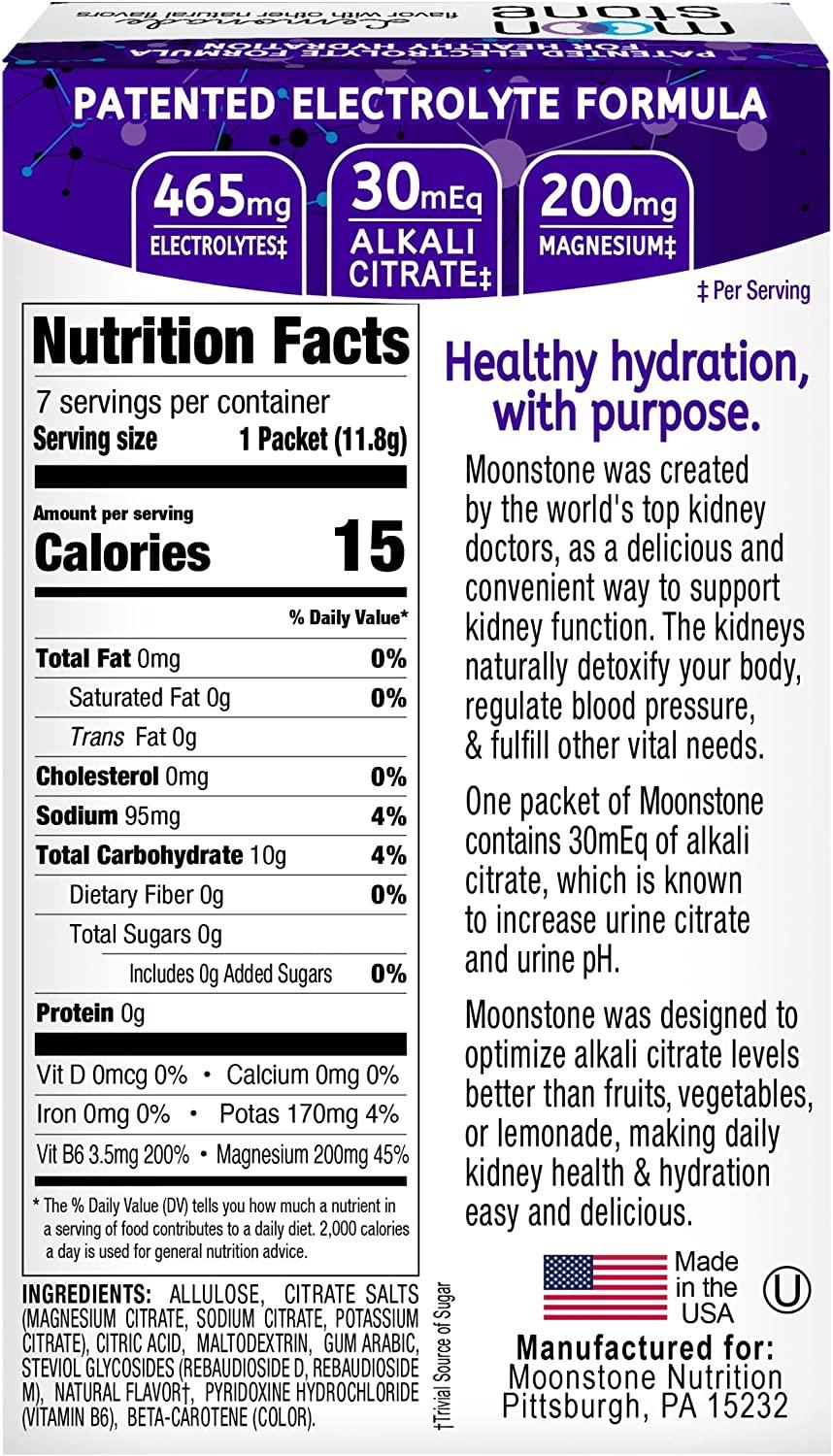 Moonstone Nutrition Kidney Cleanse & Kidney Support Drink Mix, Keto