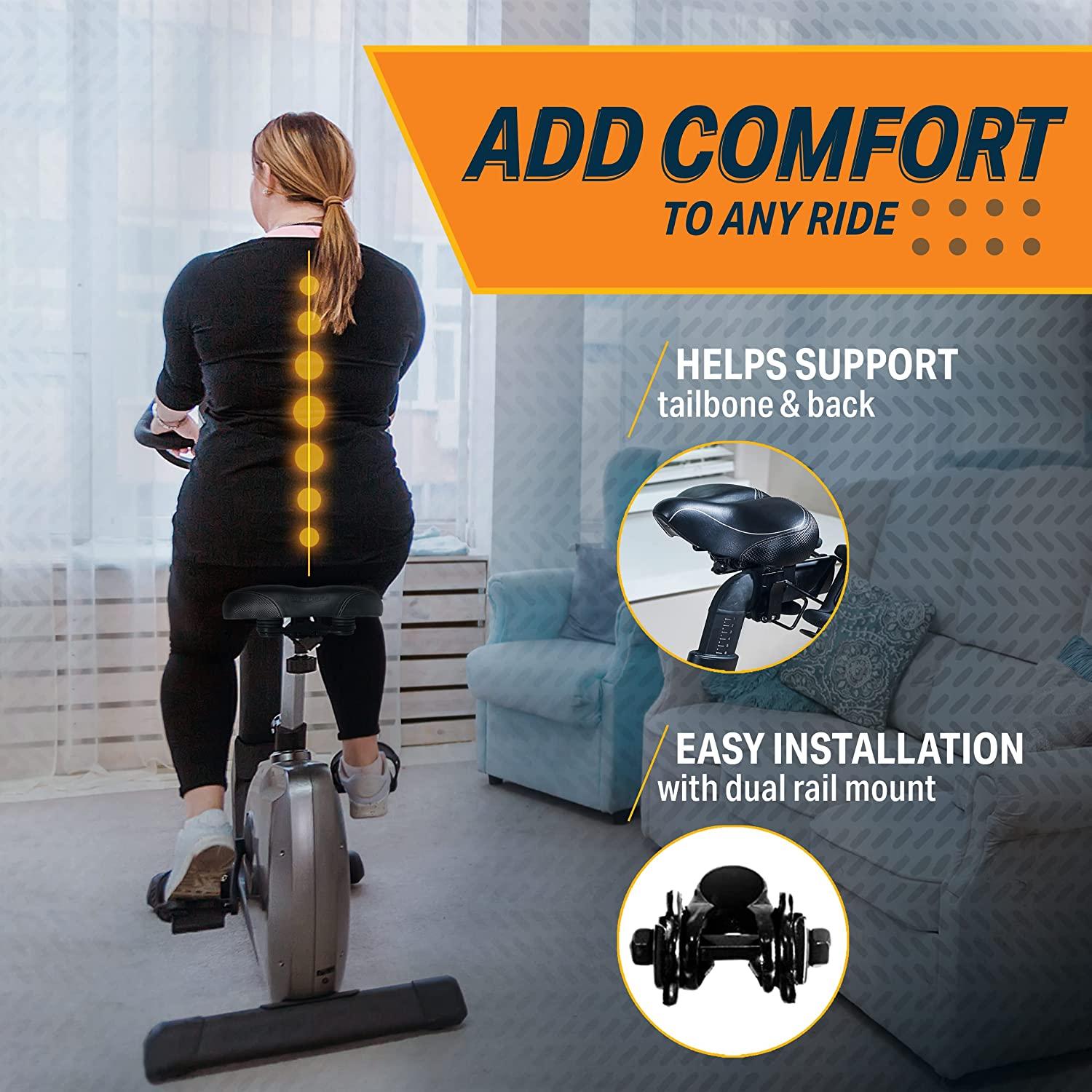 Bike seat,bike seat cushion,wide bike seat,exercise bike seat replacement