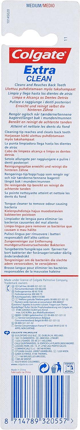 Colgate Extra Clean Medium Toothbrush - 2 Pack | Effective Oral Care ...