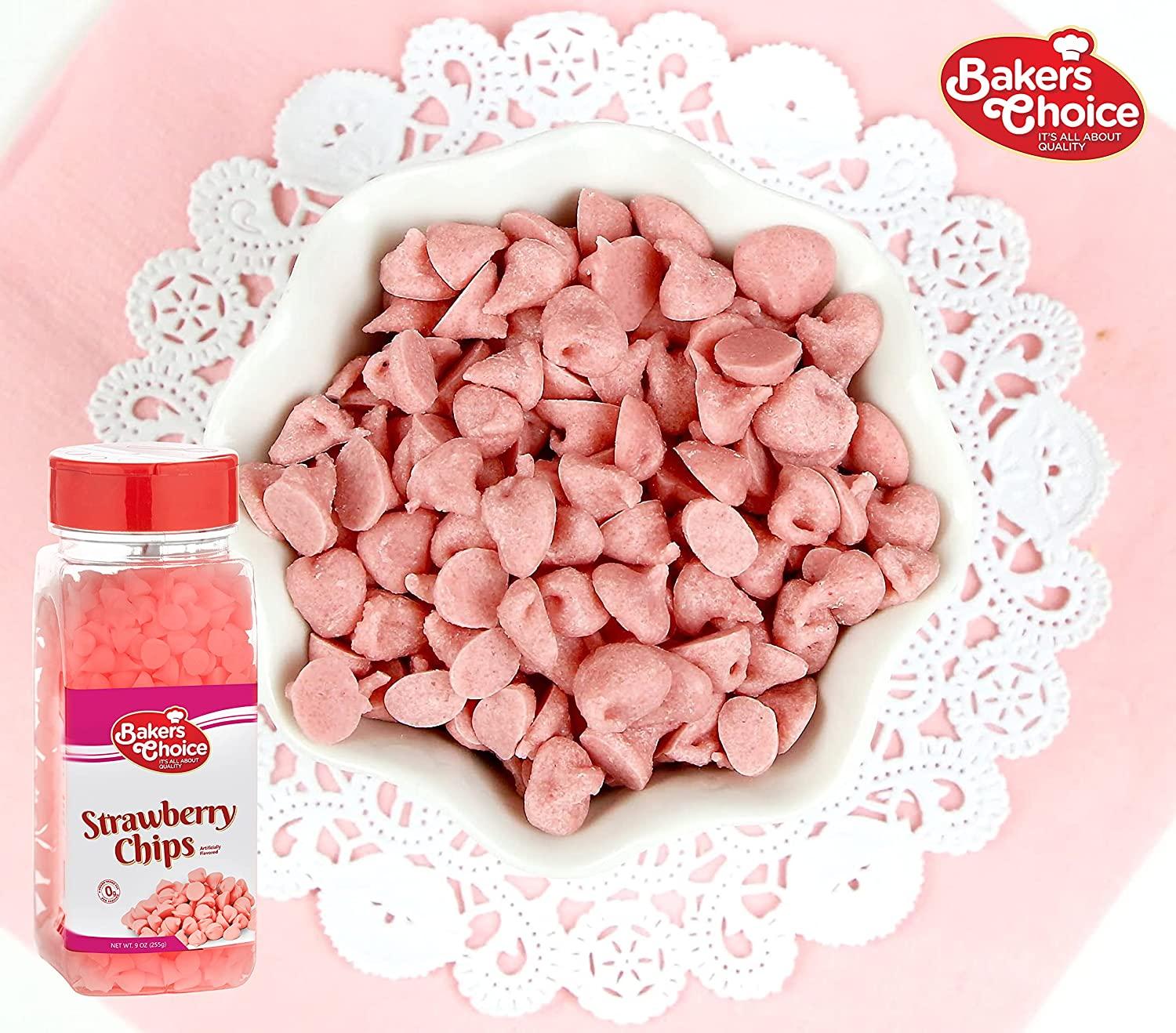 Strawberry Flavored Chocolate Chips Dairy Free,Kosher Baker's