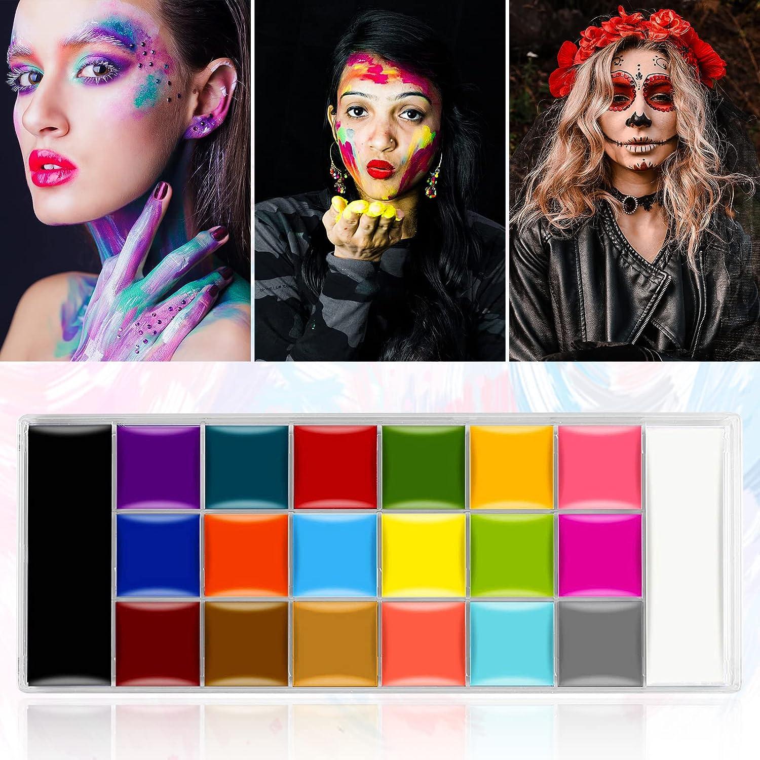 Body Paint Face Paint Palette Makeup Tattoo Oil Painting Henna Halloween  Party Fancy Waterproof Tattoo Kit Body Art Paint Cream - Price history &  Review
