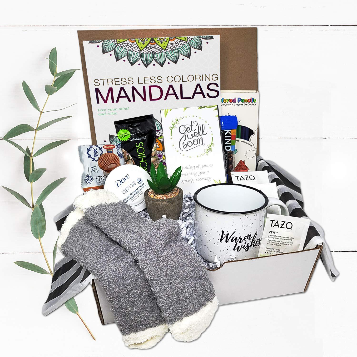 Get Well Soon Gifts for Women Stress Relief Care Package spa gift baskets  Feel Better Gifts Self Care Gifts Inspirational Gifts Thinking of You Gifts  Relaxing Gifts Get Well Gifts After Surgery