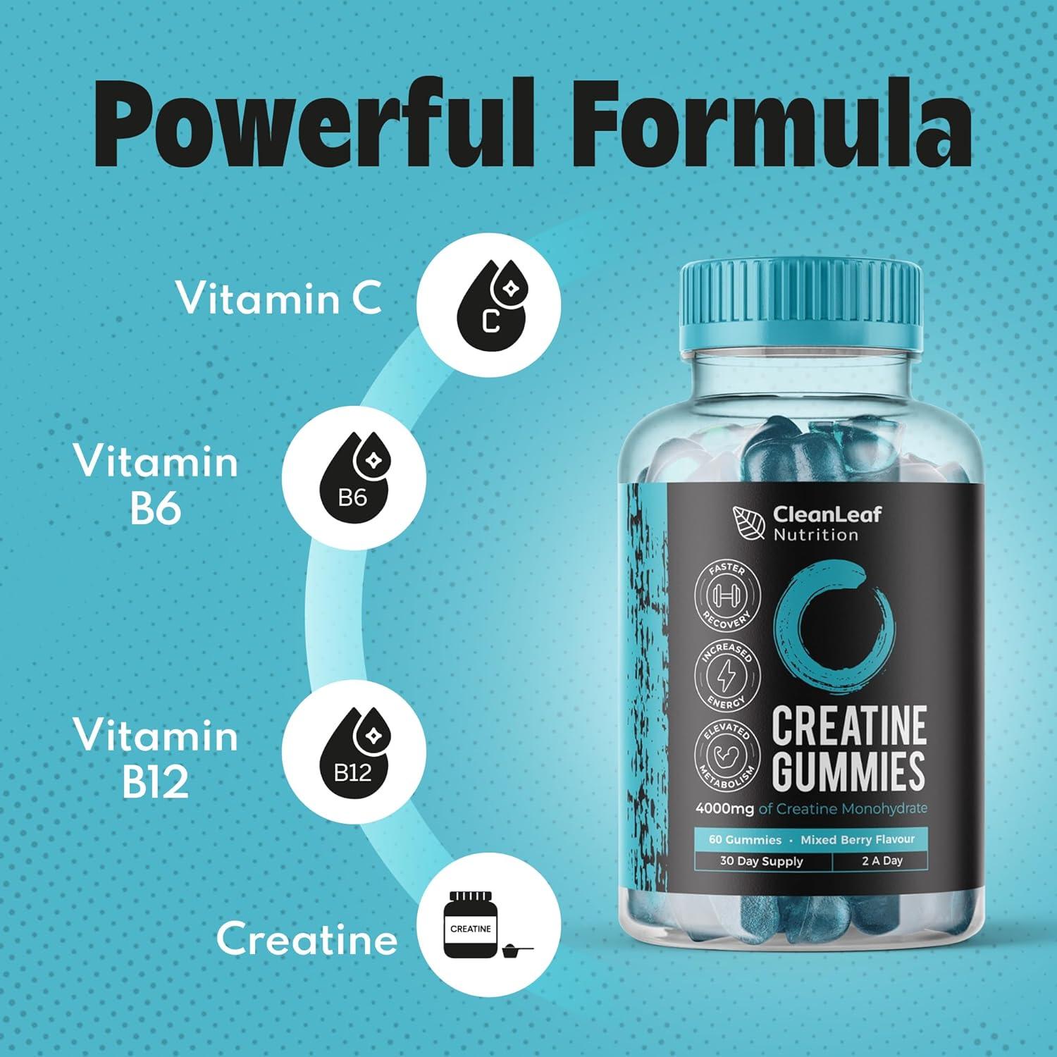 Yutiny Creatine Monohydrate Filled Gummies, Creatine Monohydrate Chews For Men