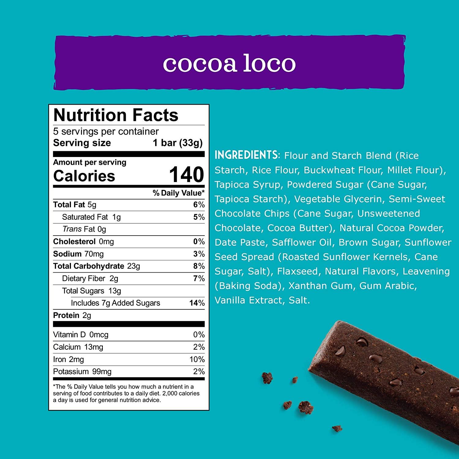Enjoy Life Cocoa Loco Chewy Bars Nut Free, Soy Free, Dairy Free, Non