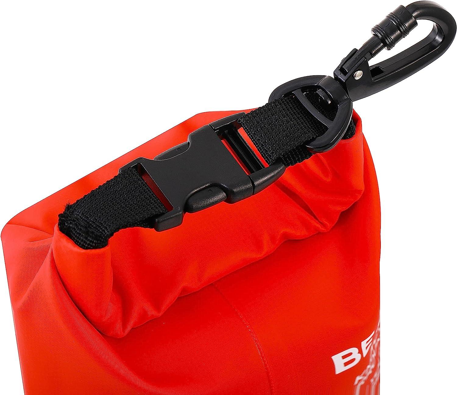 Breakwater Supply Waterproof First Aid Kit Dry Bag Bug Out Bag, Emergency  Survival Supplies for Boating, Camping, Kayaking + Heavy-Duty Carabiner,  Floating, Reflective, Lightweight First Aid Marine Kit (Red)