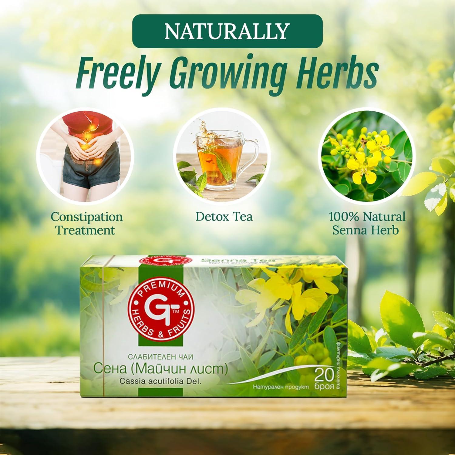 KUKER Premium Senna Tea Leaves and Fruit Laxative Tea Senna Leaf Tea