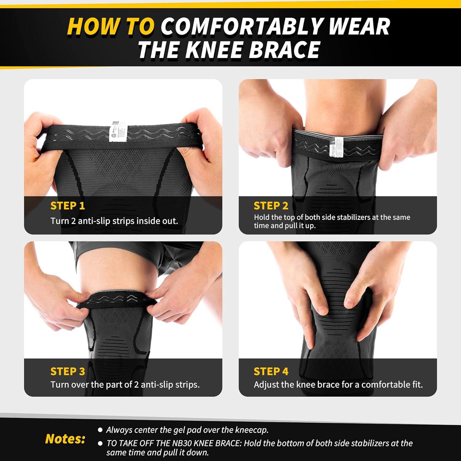  CAMBIVO Anti-chafing Knee Brace for Knee Pain with