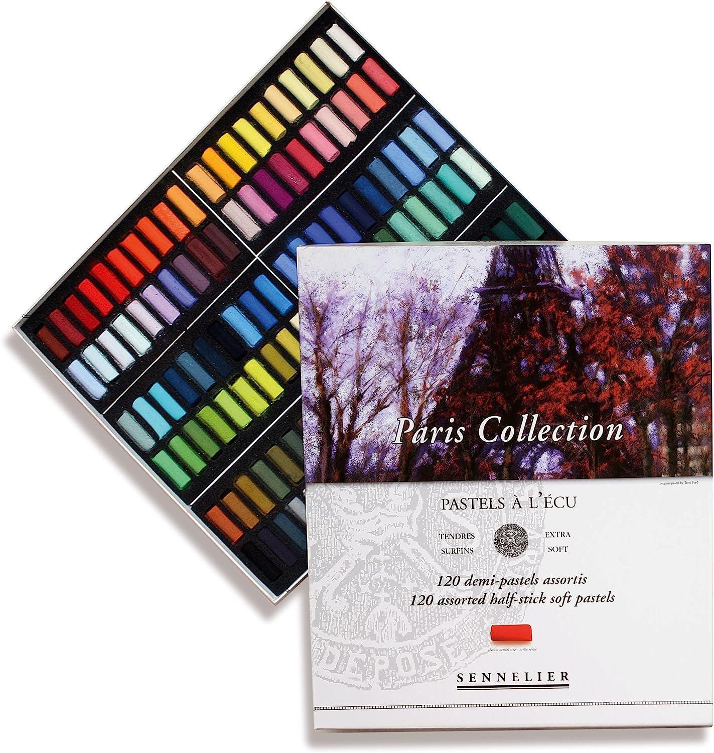 Sennelier Soft Pastels Half Stick Set 120/Pkg-Paris Paris 120 Count (Pack  of 1) Assorted/Multicolor Pastel Set