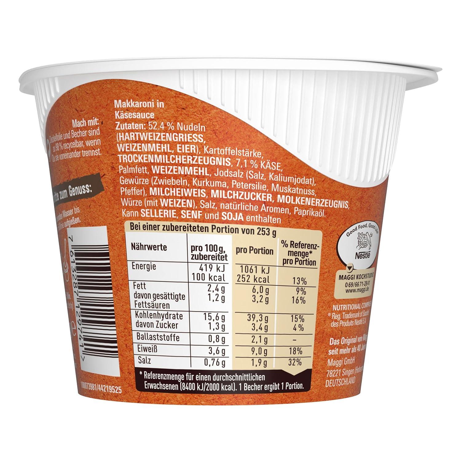 Maggi 5 Minuten Terrine Makkaroni Kaesesauc - 63 G Becher | METRO