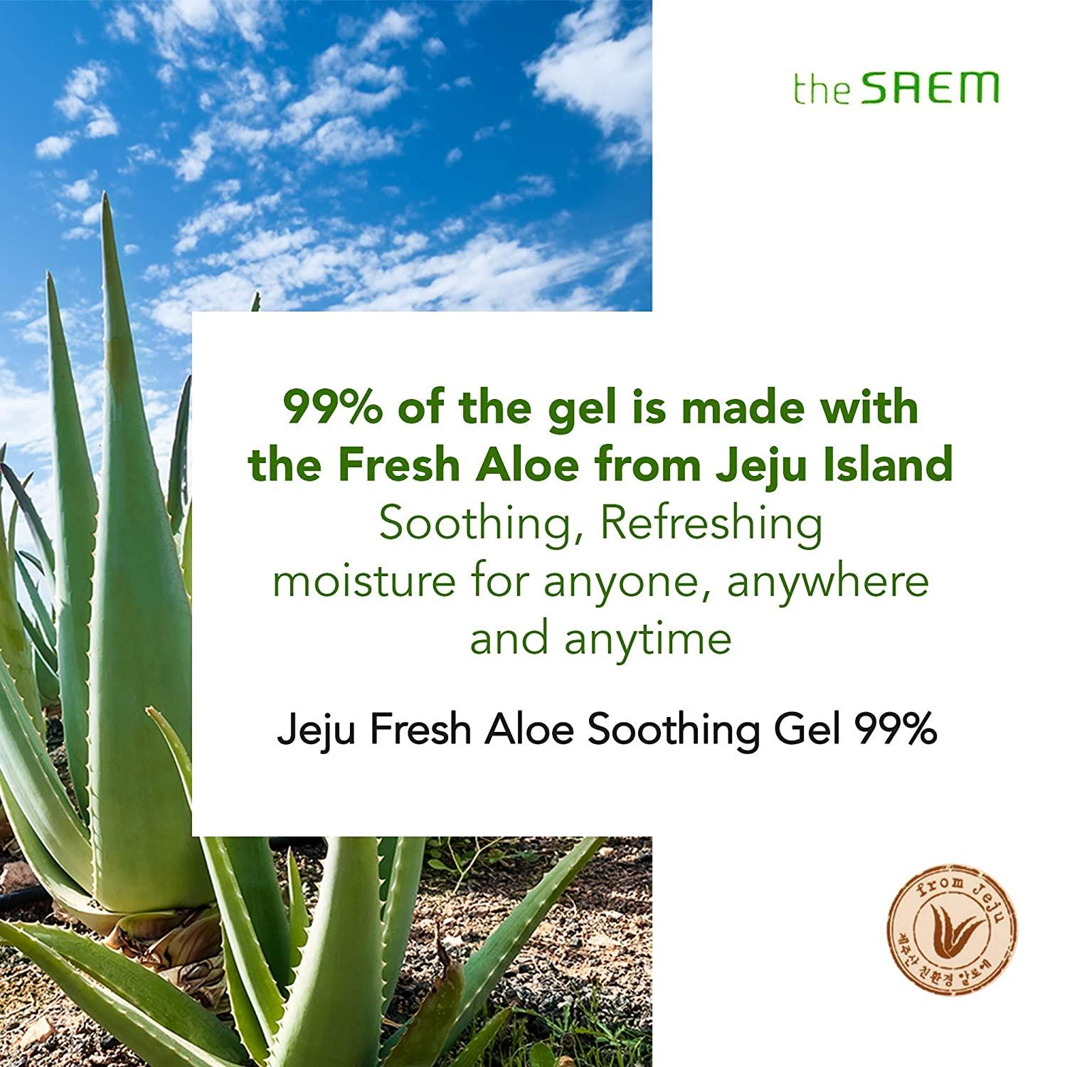 Saem Jeju Fresh Aloe 99% Aloe Vera Soothing Gel | 10.14 fl oz - Hydration &  Skin Relief | Buy Now with Express International Delivery | GoSupps.com