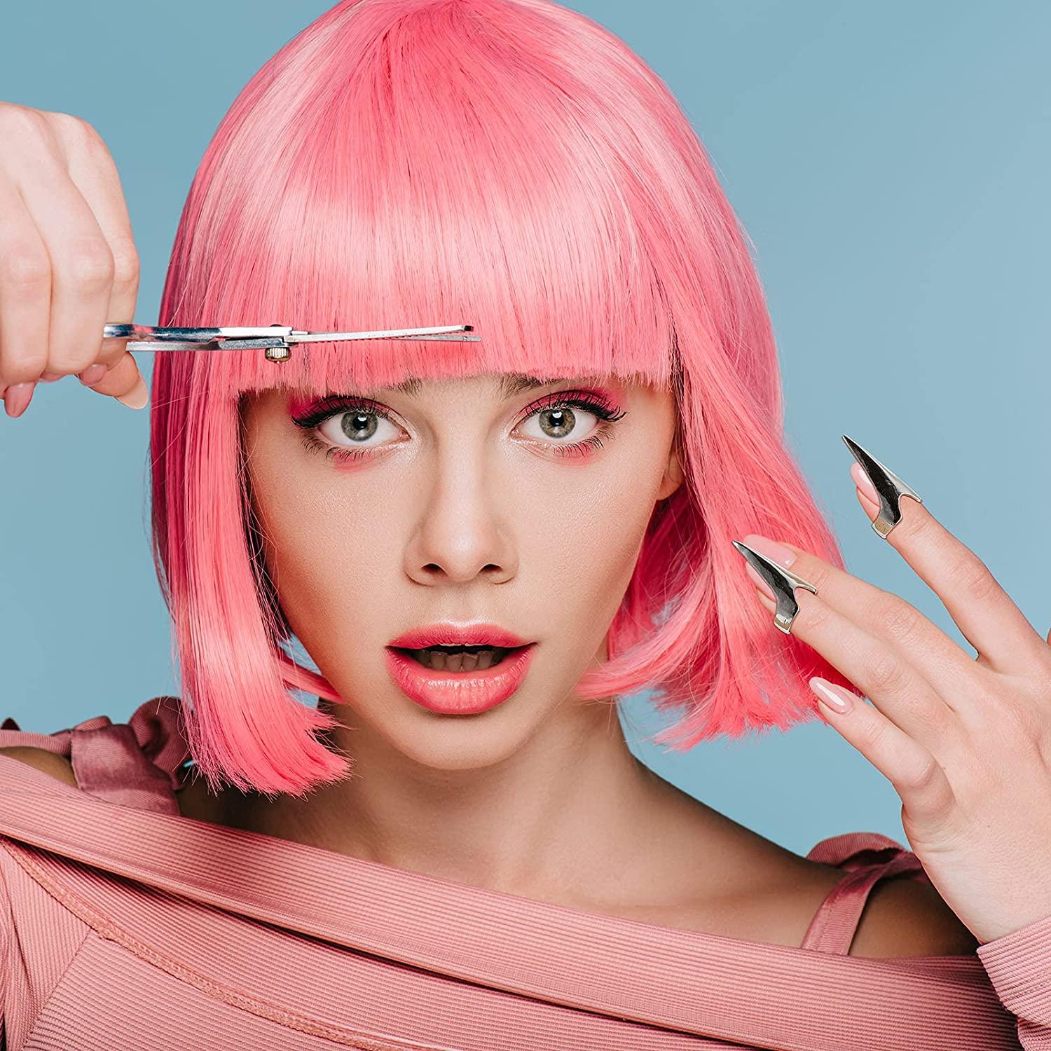 10 Pieces Hair Parting Ring Pinky Hair Parting Tool Metal Braiding