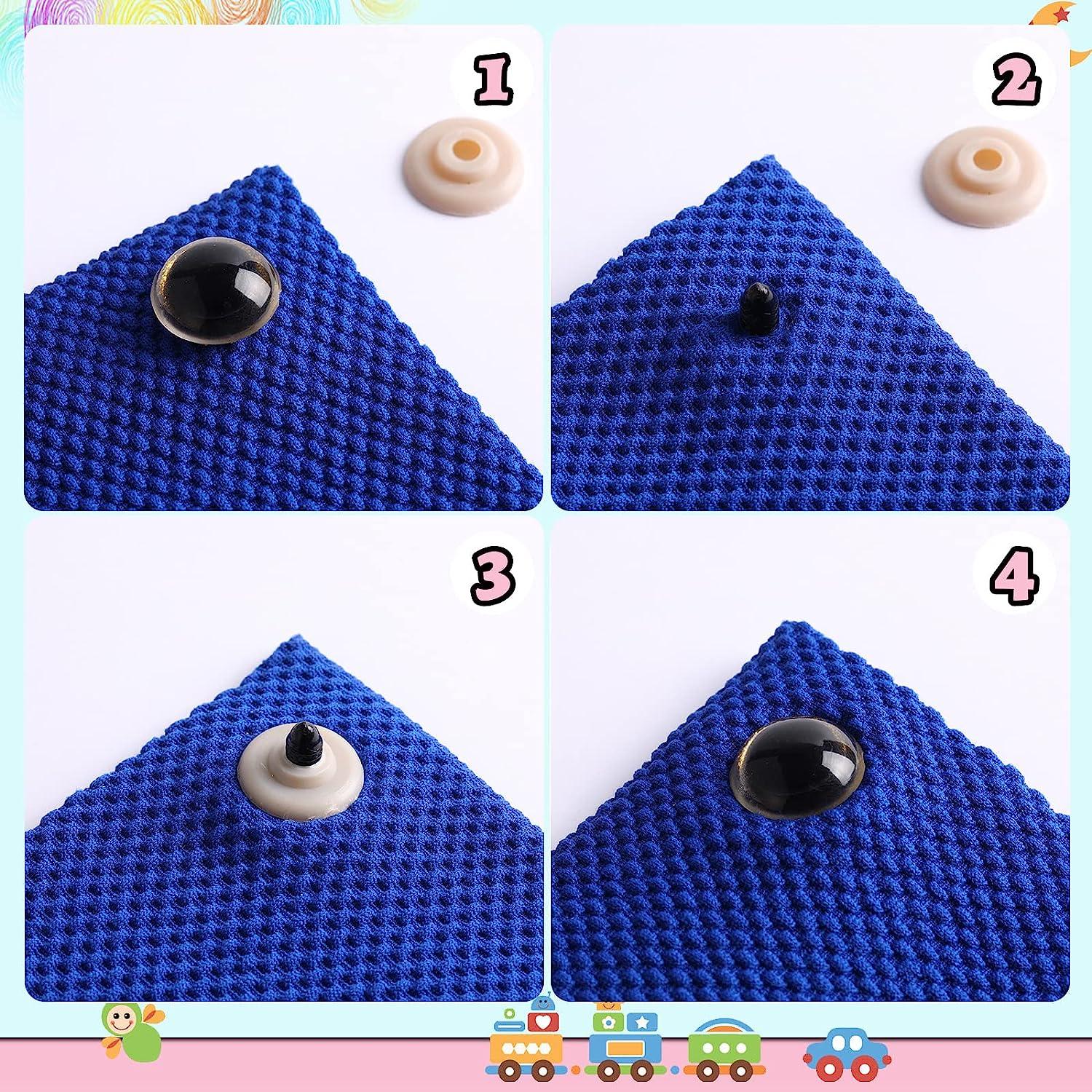 360 Pcs Large Safety Eyes 12-30mm Plastic Safety Eyes and Noses Big Stuffed  Animal Eyes Craft Crochet Eyes for Plush Animals DIY Puppet Bear Toy Doll  Making Supplies
